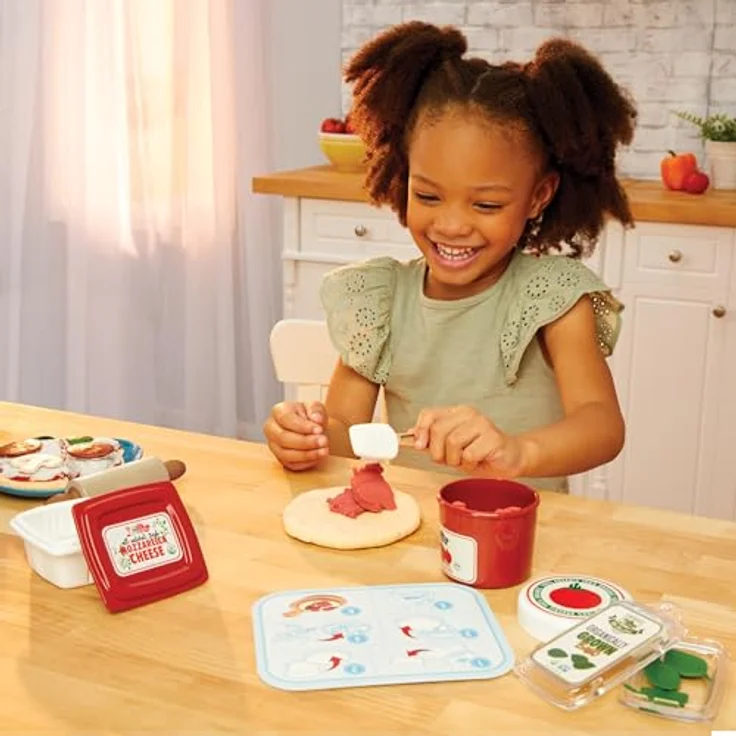 Little Tikes Creative Chefs Pizza Kit - Mit Make-It! Mix-Spielsand, 22 Zubehörteilen und funktionierendem Pizzaofen für Kinder ab 3 Jahren, NICHT ESSBAR – Bild 5