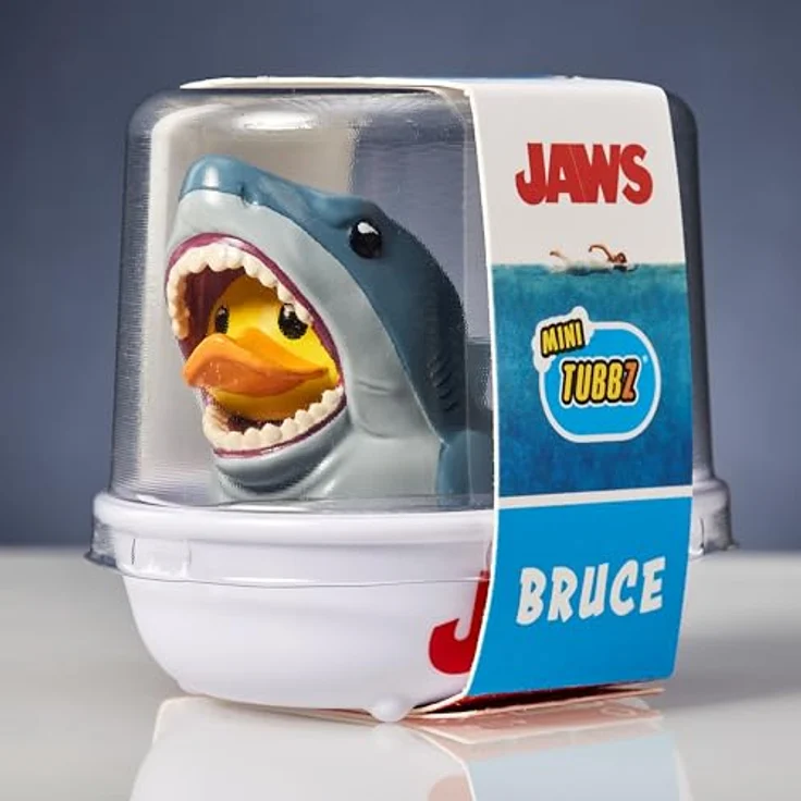 TUBBZ Mini Bruce, Sammelbare Vinyl-Gummiente im Jaws-Design, ca. 5 cm hoch, offizielle Jaws-Lizenz, Teil der TUBBZ-Serie – Bild 2