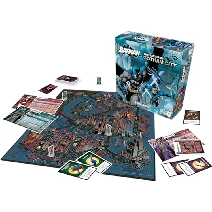 Topi games DC Comics Brettspiel Batman The Savior of Gotham City, strategisches Spiel für 2-8 Spieler, empfohlene Alter ab 8 Jahren, englische Version, Spieldauer 30-45 Minuten – Bild 2