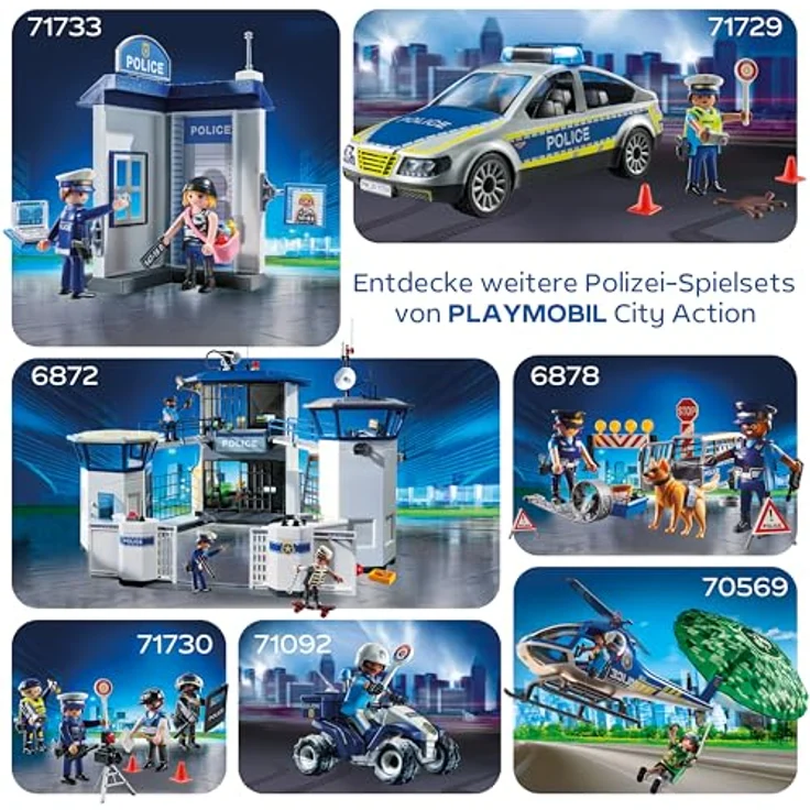 PLAYMOBIL Action Heroes Polizeiwache mit Fahndungsraum, Polizei-Spielzeug für Kinder ab 4 Jahren mit vielen realistischen Funktionen und spannenden Details, 71874 – Bild 5