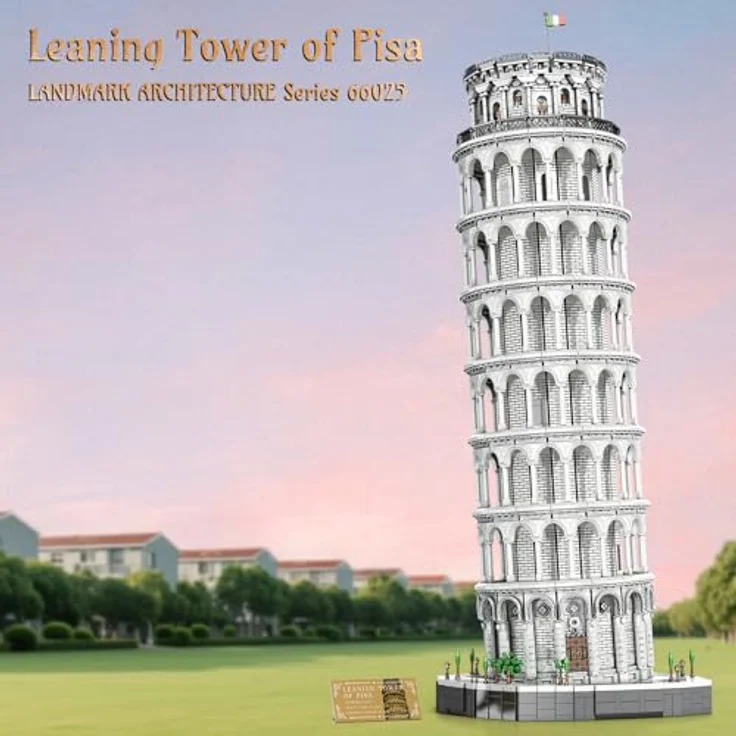 Reobrix Schiefer Turm von Pisa 66025, Architektur-Modellbausatz mit 7652 Teilen, 44,29 Zoll hoch, für Erwachsene ab 14 Jahren – Bild 2
