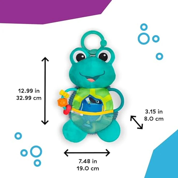 Baby Einstein Neptune, sensorisches Kuscheltier mit Plüschaktivität, knisternde Geräusche und kontrastreiche Farben, abwischbar – Bild 6