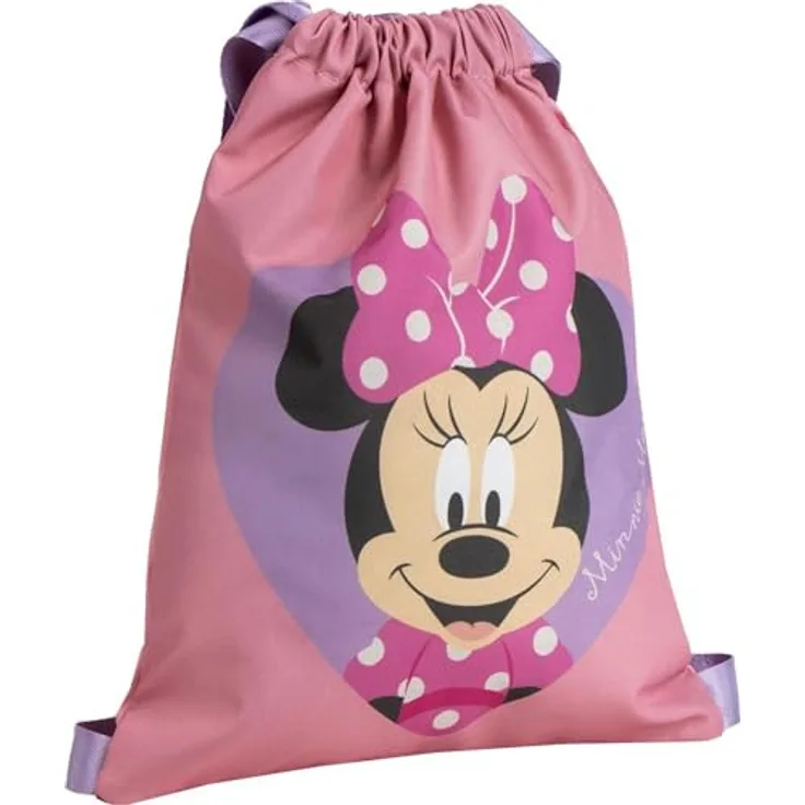 Disney Minnie Mouse Turnbeutel StyleBag, robuster Sport- und Fitnessbeutel für Schule und Freizeit, leicht und reißfest