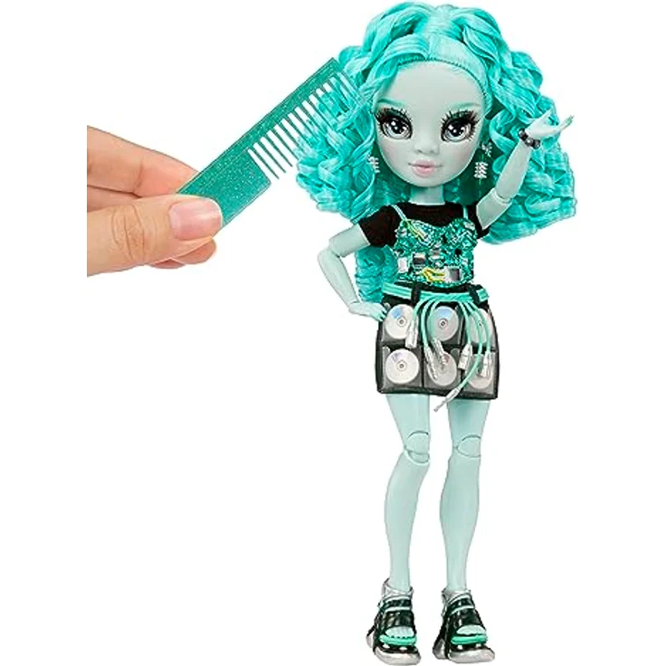 Rainbow High Shadow High Serie 3 - Berrie Skies - Grüne Modepuppe - Modisches Outfit und mehr als 10 Bunte Spielaccessoires - Ideal für Kinder von 4-12 Jahren und Sammler – Bild 5