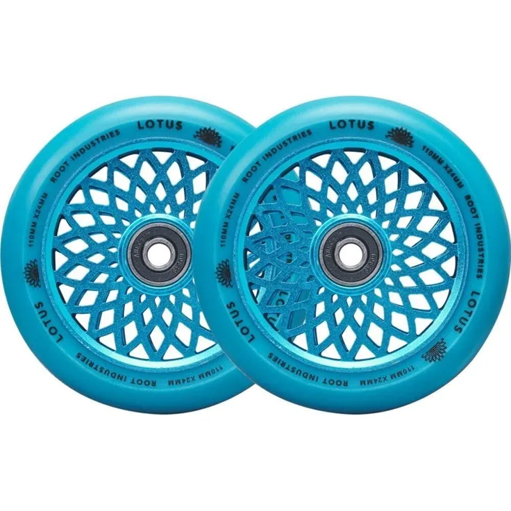 Root Industries Lotus Stunt-Scooter Rollen 110mm, Radiant Blau, perforierter Kern, leicht und hochpräzise Lager