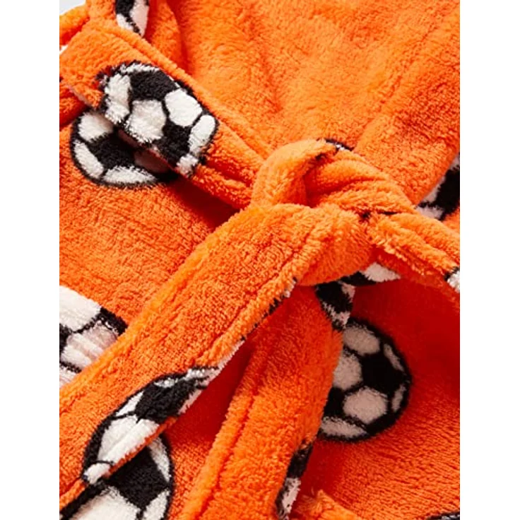 Playshoes Jungen Fleece-Bademantel Fußball 340151, 39 - Orange, 98-104 - Preisvergleich – Bild 5