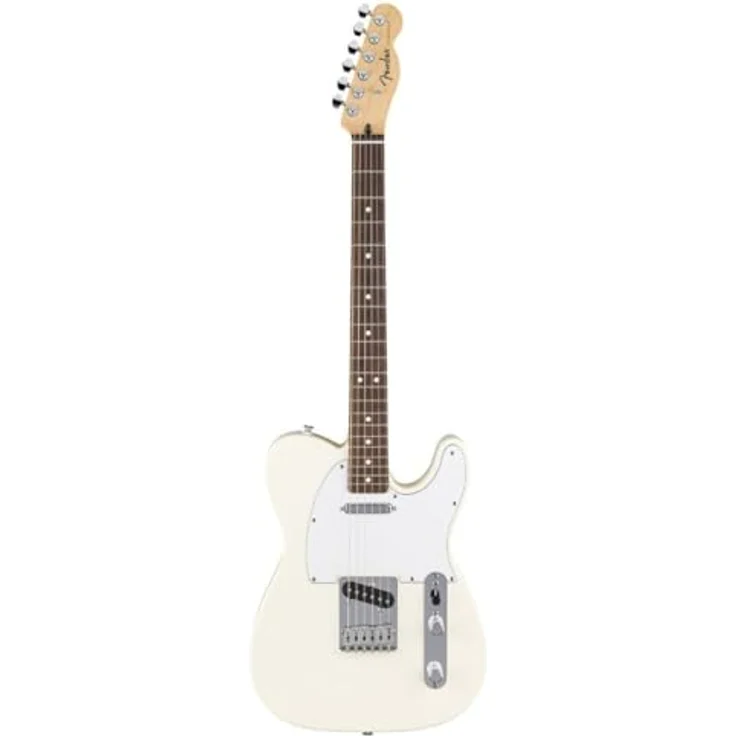 Fender Standard Telecaster, Elektrische Gitarre mit Modern C-Hals und Durchgehender-Saiten-Brücke, Olympic White – Bild 1