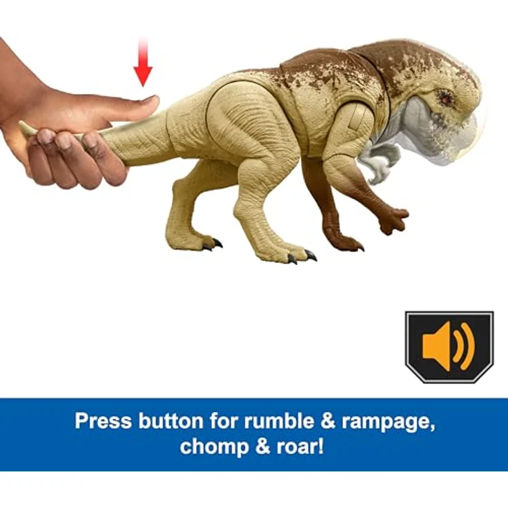 Mattel® Actionfigur Jurassic World D-Rex, mit Beiß-Angriff und Brüllgeräusch, bewegliche Gelenke – Bild 4