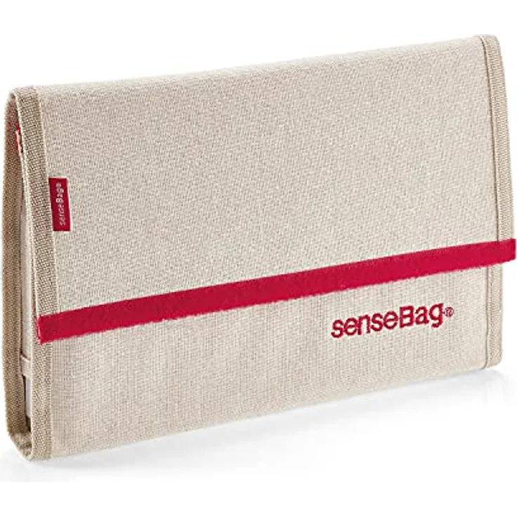 transotype senseBag Wallet, cremefarbene Tasche für bis zu 24 Marker, abwaschbares Polyester mit abgenähten Stiftfächern