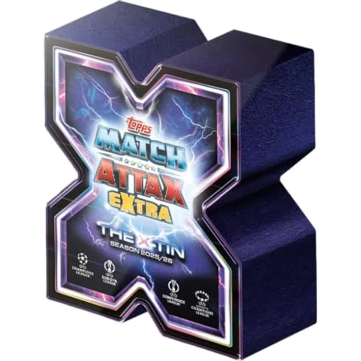 Topps Match Attax - Match Attax 2025/2026 Extra: UEFA Champions League - The X Tin mit umfangreicher Sammlung von Sammelkarten – Bild 2