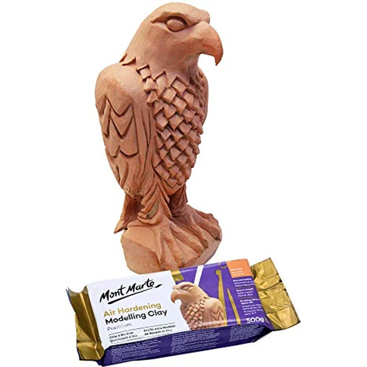 Mont Marte Lufthärtende Modelliermasse Terra 500g - Kein Brennen erforderlich, Trocknet in 24 Std. - Ideal zum Formen, Schleifen, Bohren & Bemalen – Bild 7