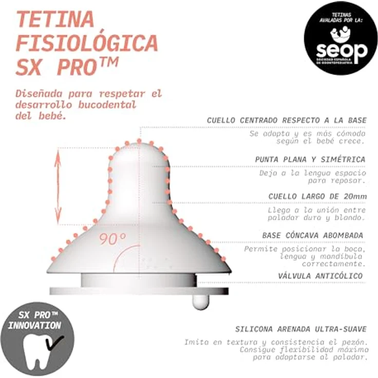 Suavinex Babyflasche Dreams 270ml, Anti-Kolik Sauger SX PRO, blau, geeignet für Neugeborene – Bild 6