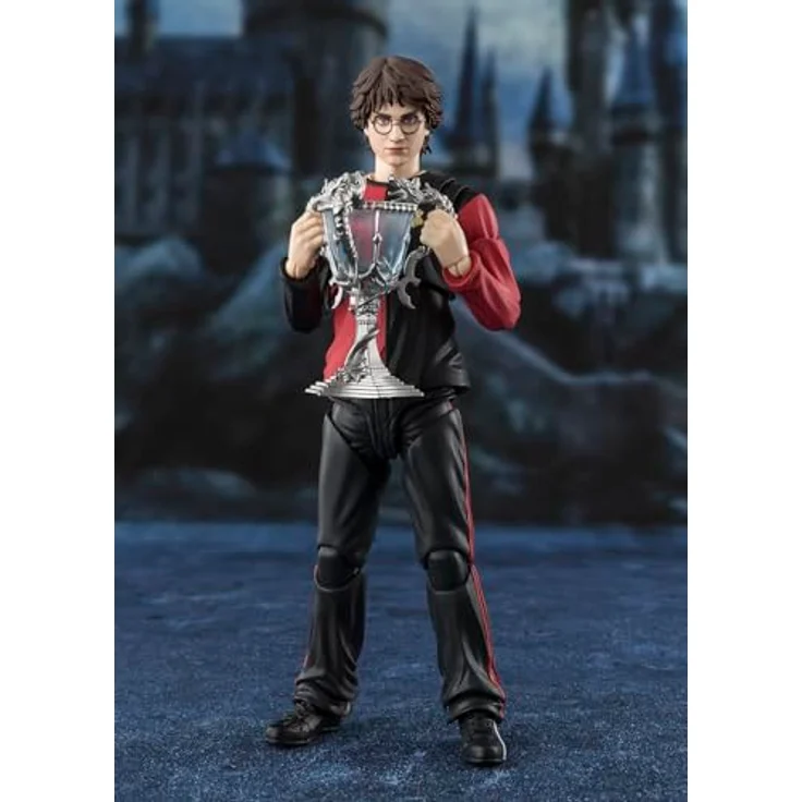TAMASHII NATIONS Harry Potter S.H.Figuarts Actionfigur, 16 cm mit Zauberstab, Zaubereffekten und austauschbaren Gesichtsteilen, offiziell lizenziertes Produkt aus "Harry Potter und der Feuerkelch" – Bild 4