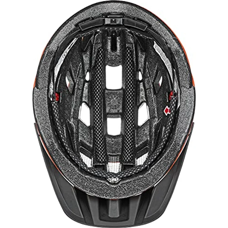 Uvex Fahrradhelm i-vo cc orange carbon-look mat, Kinderfahrradhelm mit 3D IAS System und 24 Belüftungskanälen – Bild 5