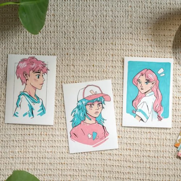 edding Kreativset Creative Set Manga, 15-tlg mit wasserfestem Fineliner und Acrylstiften in lebendigen Farben – Bild 7