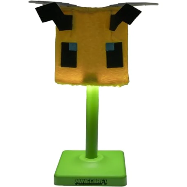 The Other Minecraft – Biene – Flauschige Dekolampe „Softglo“ mit USB-Ladefunktion, 30 cm hoch, sanfte LED-Beleuchtung – Bild 4