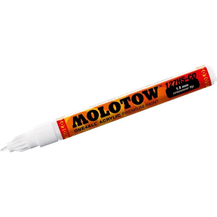 MOLOTOW Permanentmarker ONE4ALL 127 HS-CO, Rundspitze, signalweiß, nachfüllbar
