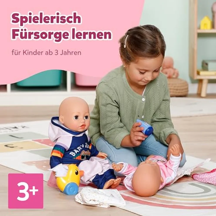 BABY Born Töpfchen Set für 43cm Puppen, inkl. Windeln, Creme-Dose & Ente Berta als Papierspender, 838365 Zapf Creation – Bild 4