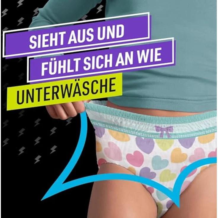 Pampers Ninjamas Pyjama Pants, Höschenwindeln für Kinder 17-30 kg, Herzen, 10 St. – Bild 4