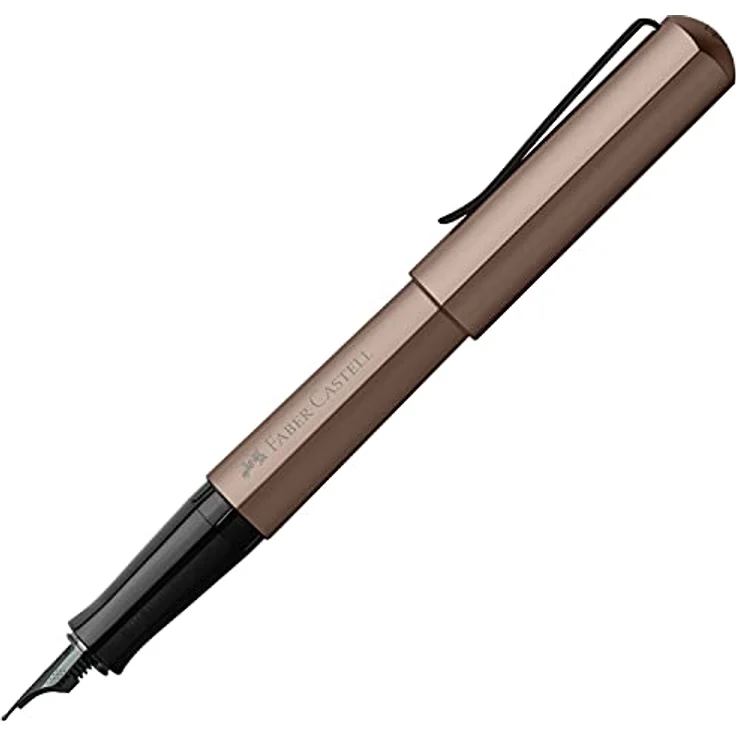Faber-Castell Füllhalter Hexo, Füller mit hexagonalem Schaft aus eloxiertem Aluminium, ergonomisches Design und hochwertige Feder – Bild 2