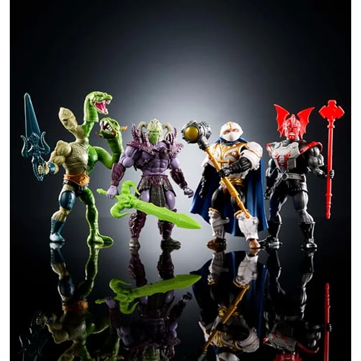 Masters of the Universe Origins Battle für Eternia, Actionfiguren-Set mit 4 beweglichen Figuren, 14 cm, inkl. Zubehör und Waffen – Bild 2