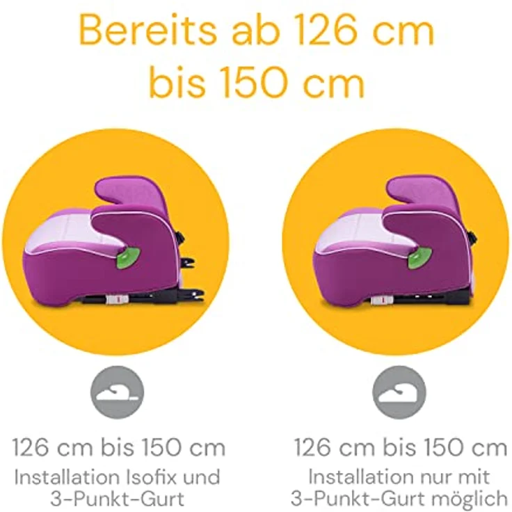 Osann Junior Isofix Gurtfix i-Size Sitzerhöhung (126-150 cm) - Pixel Berry – Bild 5