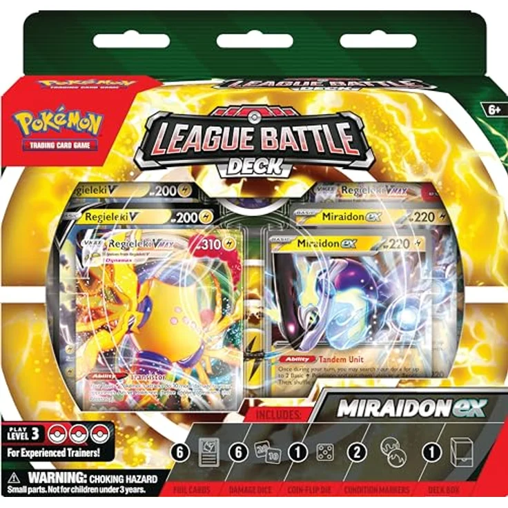 Pokémon League Battle Deck Miraidon ex - EN, Kartenspiel mit Miraidon ex und Regieleki VMAX - bunt – Bild 2