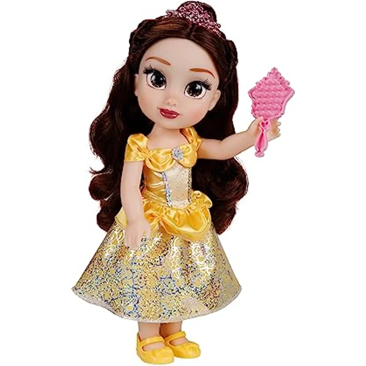Jakks Pacific Babypuppe Disney Princess - Meine Freundin Belle, ca. 35 cm, mit gelbem Prinzessinnenkleid und funkelndem Diadem – Bild 1