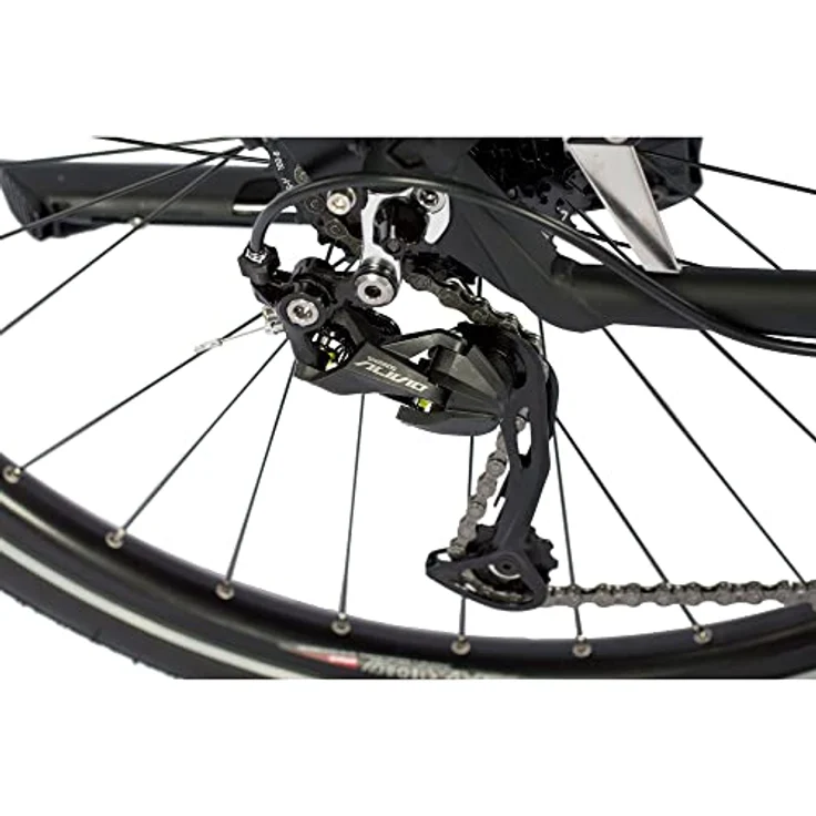 Airtracks Herren Trekking Fahrrad 28 Zoll Trekkingbike TR.2830 Trekkingrad Bike City 24 Gang Shimano ALIVIO RD-M3100 SGS Kettenschaltung Nabendynamo Schwarz Matt - Herren 56cm Körpergröße 175-185cm – Bild 4