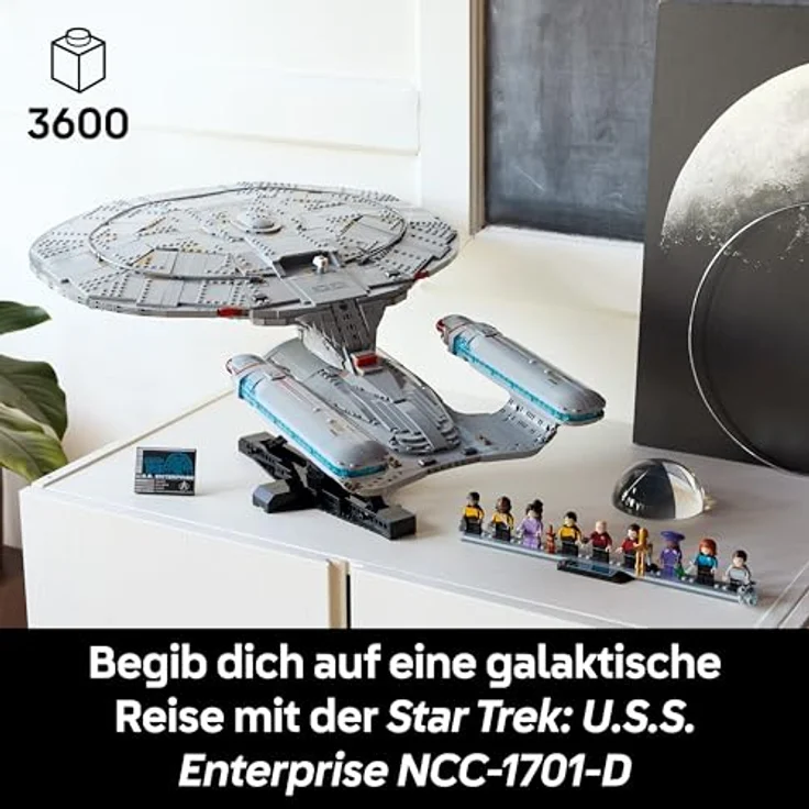 LEGO Icons Star Trek: U.S.S. Enterprise NCC-1701-D, Bauset für Erwachsene mit 2 Shuttlepods, 9 Minifiguren inklusive Picard & Riker, digitale Bauanleitung - 10356 – Bild 2