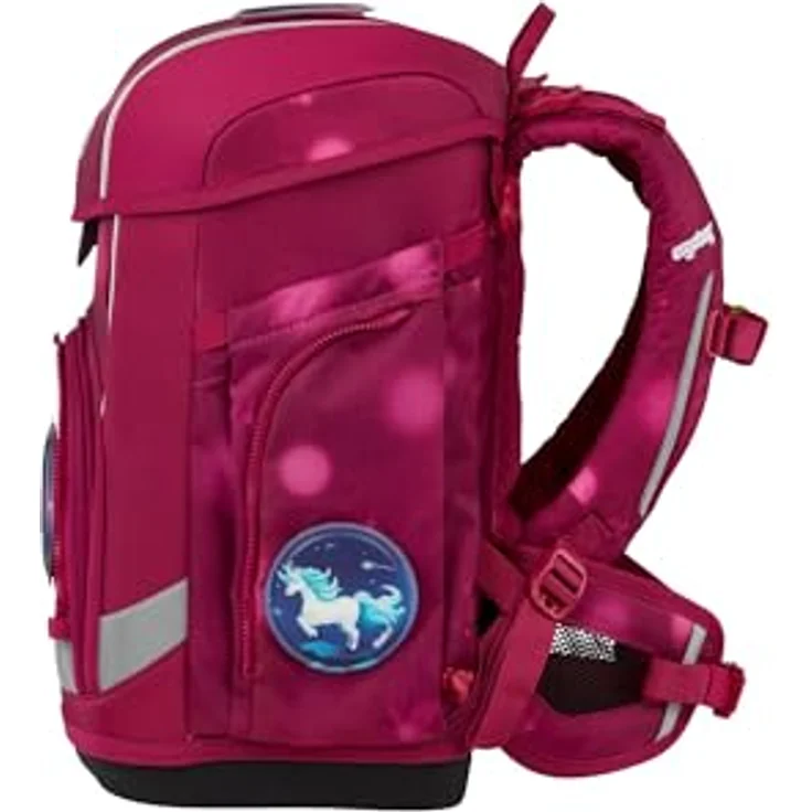 ergobag cubo Light Set ergonomischer Schulranzen, extra leicht mit 6-teiligem Zubehör, 860 g, inklusive Turnbeutel und Klettie-Set, recycelte Materialien – Bild 4