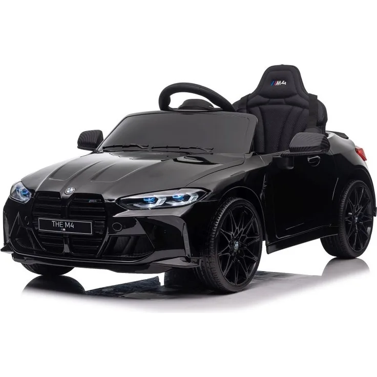 schnaeppchenmeile-online Kinder Elektroauto BMW M4, 12 Volt, 2 Motoren, Audio, LED-Beleuchtung, schwarz