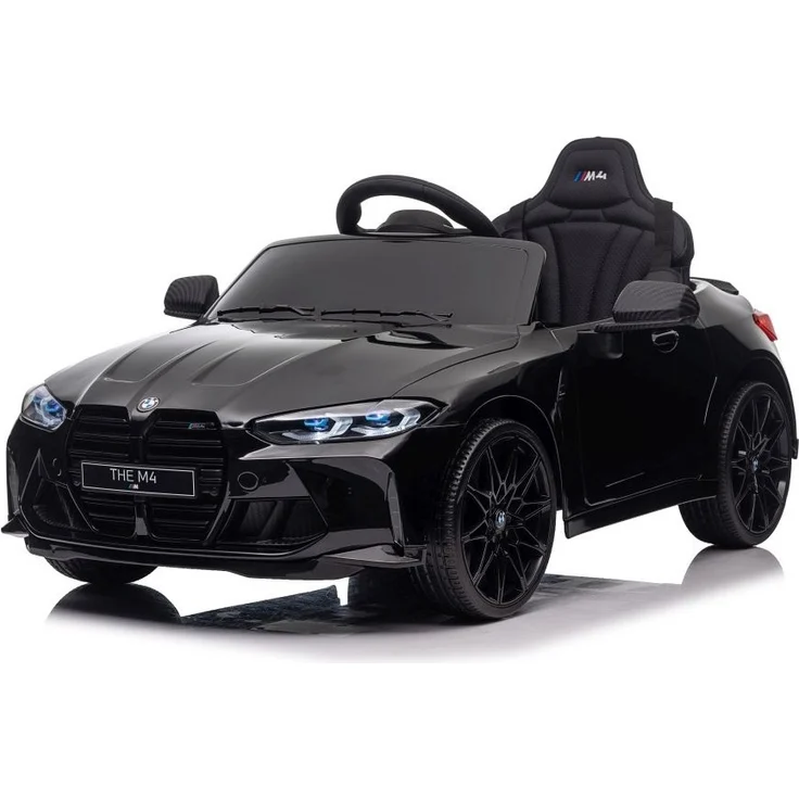 schnaeppchenmeile-online Kinder Elektroauto BMW M4, 12 Volt, 2 Motoren, Audio, LED-Beleuchtung, schwarz
