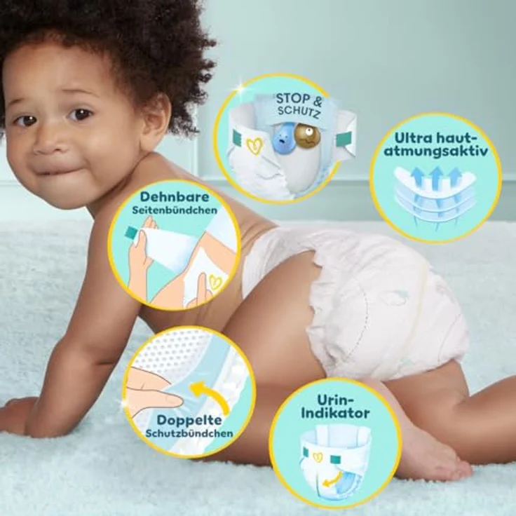 Pampers Premium Protection Windeln Gr. 4 Maxi (9-14 kg), Monatsbox mit 174 St. – Bild 5