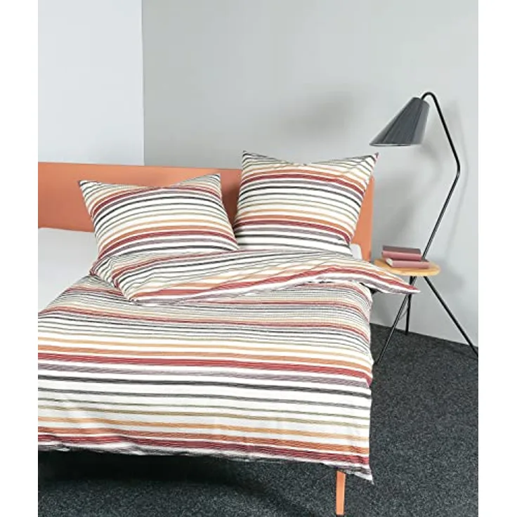 Traumschloss Bettwäsche »Seersucker« Streifen, bunt, 135x200 & 80x80, 100% Baumwolle, Krepp-Struktur, perfekt für den Sommer