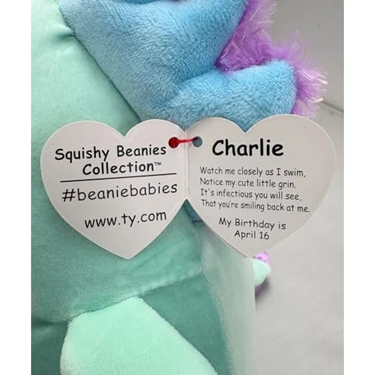 TY SQUISH-A-BOO CHARLIE AXOLOTL, 10 Zoll Reisekissen – Bild 6