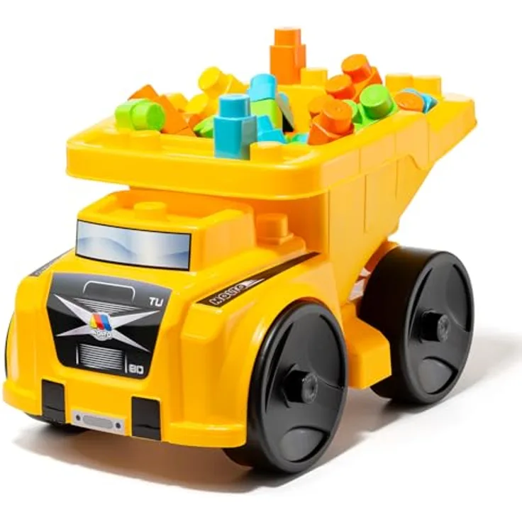 M MOLTO Muldenkipper für Kinder mit 20 Blöcken, pädagogisches Spielzeug-LKW aus robusten Materialien, ab 12 Monaten
