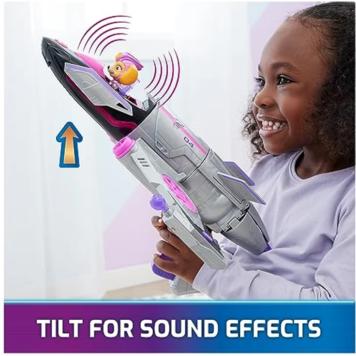 Spin Master Spielzeug-Flugzeug Paw Patrol - Movie II - Skyes Deluxe Jet-Flieger, inkl. Skye Figur, mit Licht- und Soundeffekt – Bild 6