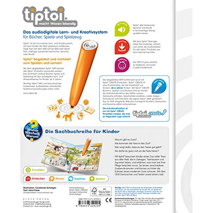 Ravensburger tiptoi® Wieso? Weshalb? Warum? - Entdecke den Zoo, interaktives Kinderbuch zur zoologischen Entdeckung, ABIS-BUCH – Bild 2