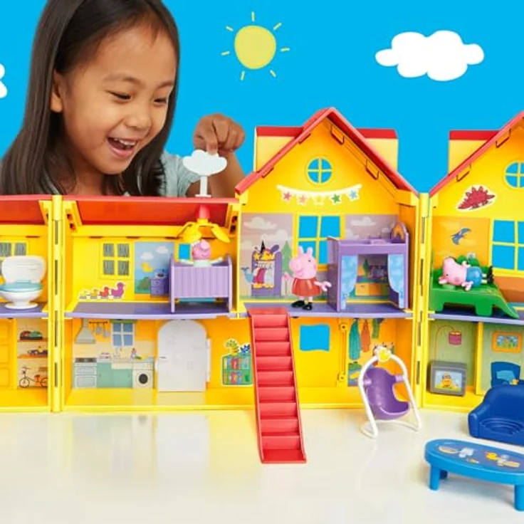 Hasbro Peppa Pig Puppenhaus, Peppas großes Haus mit 7 Zimmern und Zubehör, für Kinder ab 3 Jahren – Bild 6