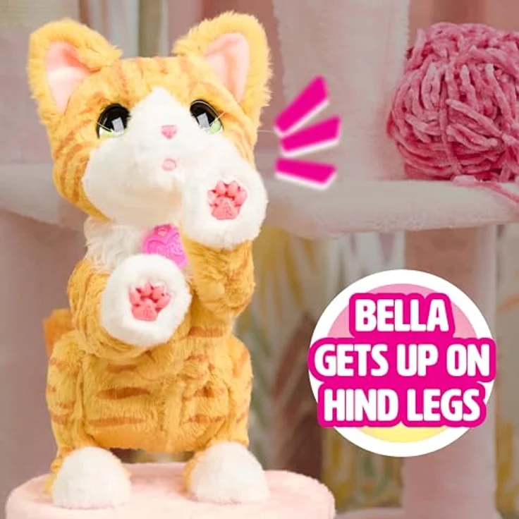 Just Play furReal Bella The Biscuit-Making Kitty, interaktives 25,4 cm Plüschtier mit 30+ Geräuschen und Reaktionen, Kinder-Spielzeug ab 4 Jahren – Bild 3