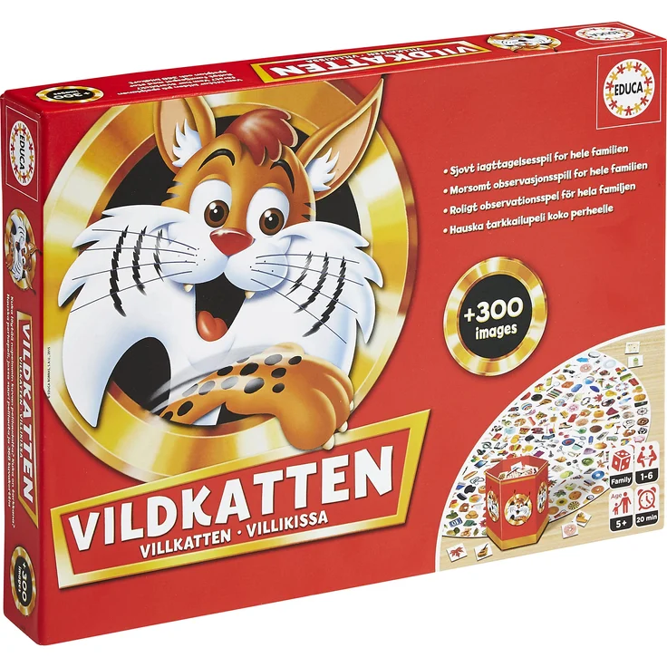 Educa Vildkatten Classic 300, Familienspiel mit 300 Bildern, Deutsch – Bild 1