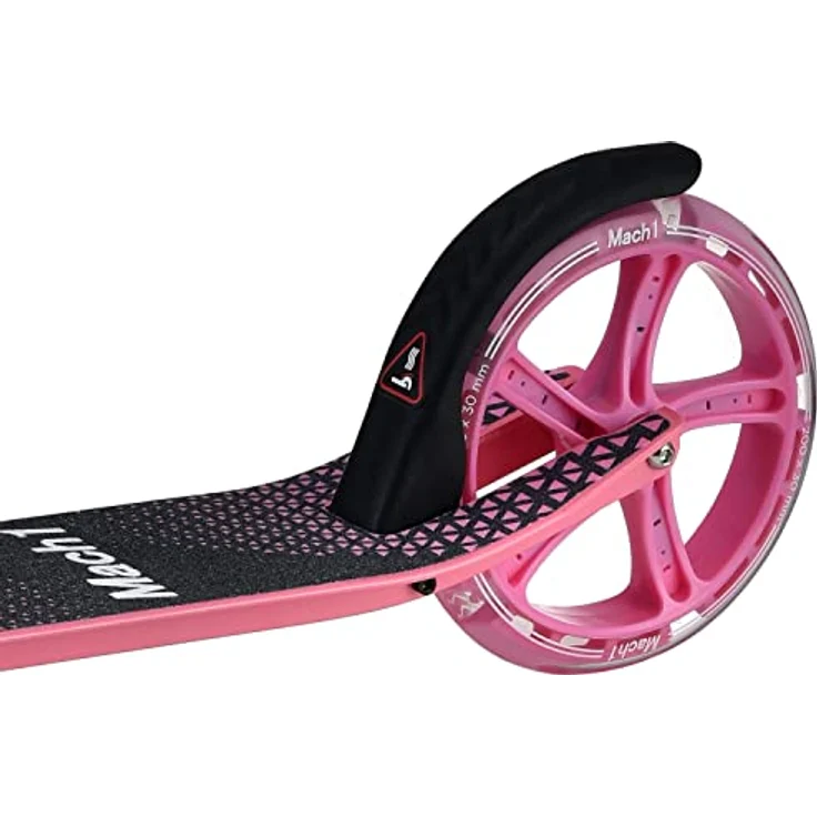Mach1 Cityroller Kick Scooter ALU mit 200mm XXL Rollen, für Erwachsene bis 100kg, klappbar, mit Tragegurt und LED Rollen (optional) – Bild 5