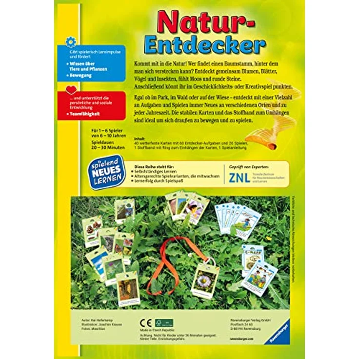 Ravensburger 25033 - Natur-Entdecker - Lernspiel für Kinder, Outdoor Spiel für Kinder von 6-10 Jahren, für 1-6 Spieler, Naturspiel, Bewegungsspiel, Tiere und Pflanzen – Bild 6