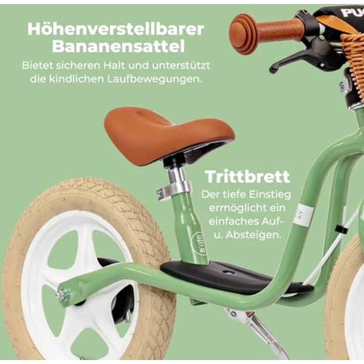 Puky LR 1L Classic Laufrad mit Bremsen, Retrodesign in Beige, für Kinder ab 2,5 Jahren – Bild 6