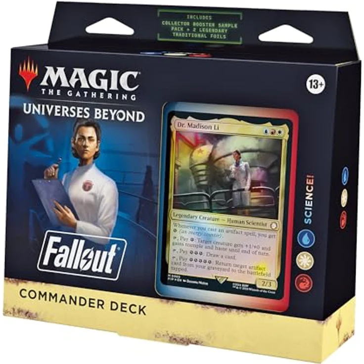 Magic: The Gathering Fallout Commander Deck - Science, 100 Karten mit Dr. Madison Li, optimiert für Multiplayer-Spiele – Bild 1