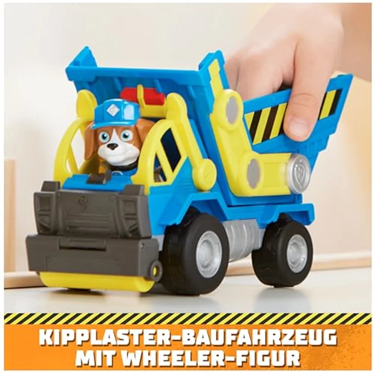 Spin Master Spielzeug-Auto Rubble & Crew - Kipplaster Solid Wheeler mit beweglichem Ausroller und abnehmbarer Spielfigur, für Kinder ab 3 Jahren – Bild 2
