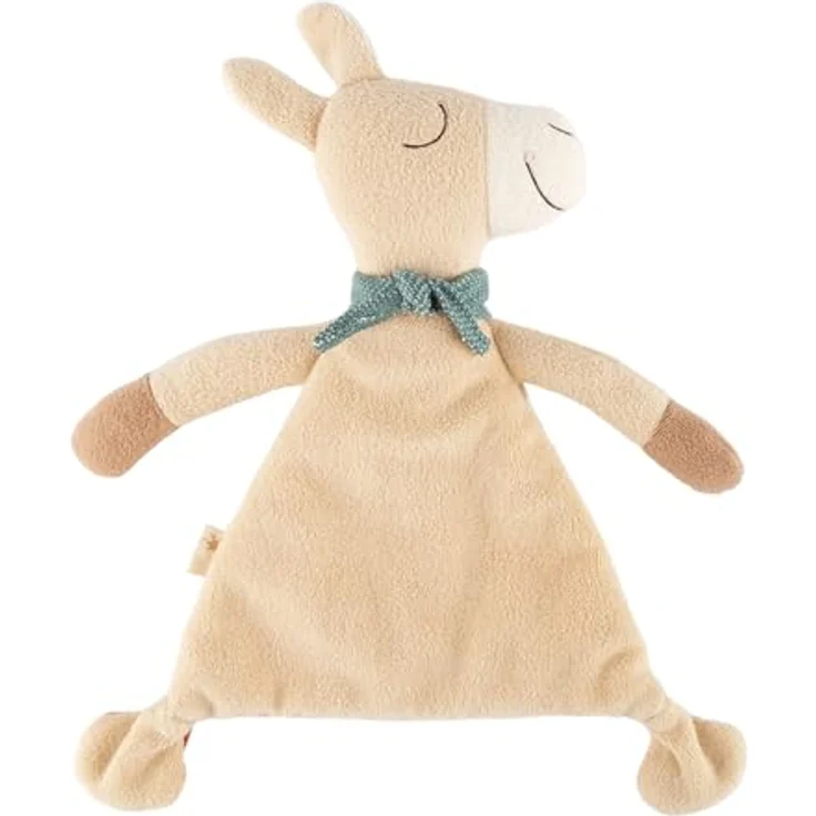 Sigikid Schnuffeltuch Lama Vanilla, Schmusetuch für Babys mit abwechslungsreichen Stoffen – Bild 2
