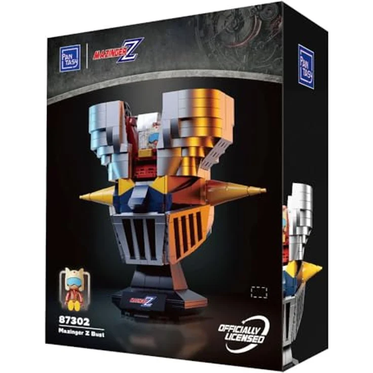 PANTASY Mazinger Z Construction Bust 21 cm, offiziell lizenziertes Bauset mit 669 Teilen in kräftigen Rot-, Schwarz- und Silbertönen – Bild 5