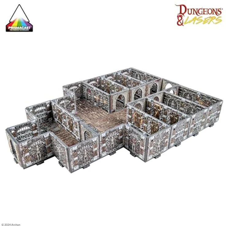 Dungeons & Lasers Vorlackierte Gelände-Sets für DND- und Tabletop-RPG-Spiele, Modular und 5E-kompatibel mit lebendigen Farben für Miniaturen im Maßstab 28 mm – 32 mm, Kammern der Qualen – Bild 3